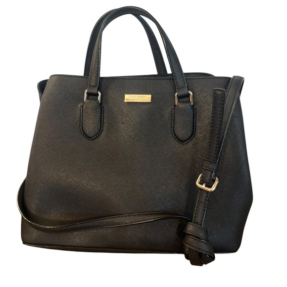 Kate Spade New York Laurel‎ Way Evangelie Black Satchel Crossbody Bag Saffiano